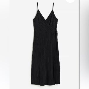 Pleated Midi Faux Wrap Dress Us Size 20-22